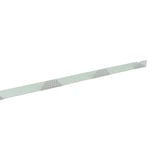 Zahnblech gelocht, Weißaluminium RAL 9006, 0,75 mm Stahl, schraeg von oben