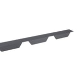 Zahnblech ungelocht, anthrazitgrau, 0,75 mm Stahl, schraeg von oben