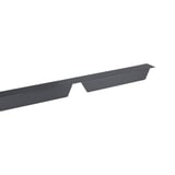 Zahnblech ungelocht, anthrazitgrau RAL 7016, 0,75 mm Stahl, Seitenansicht des langen Profils
