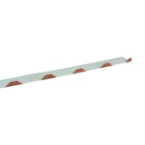 Zahnblech ungelocht, kupferbraun RAL 8004, 0,75 mm Stahl, schraeg von oben