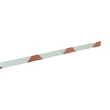 Zahnblech ungelocht, 0,75 mm Stahl Kupferbraun RAL 8004, Seitenansicht