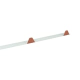 Zahnblech ungelocht, Stahl 0,75 mm, Kupferbraun RAL 8004, Detailansicht der Profilform