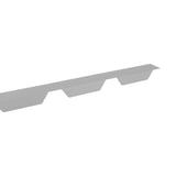 Zahnblech ungelocht, Stahl 0,75 mm, Weißaluminium RAL 9006, Seitenansicht des Profils