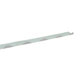 Zahnblech ungelocht, Stahl 0,75 mm, Weißaluminium RAL 9006, Detailansicht der Zahnung