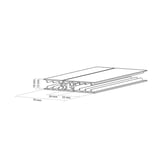 Technische Zeichnung Zevener Sprosse Mittelprofil 10 mm mit Massangaben 18 mm, 15 mm, 24 mm, 23 mm, 70 mm
