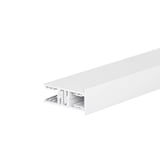 Zevener Sprosse Randprofil 16 mm aus weißem PVC, Seitenansicht mit sichtbarer Innenstruktur