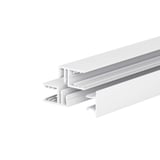 Zevener Sprosse Randprofil 16 mm aus weißem PVC, Detailansicht der komplexen Profilform
