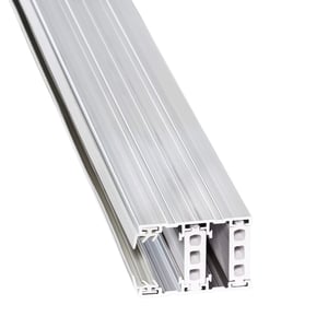 A3 Thermoprofil Randprofil 25 mm, blankes Aluminium und Kunststoff, schraeg von oben