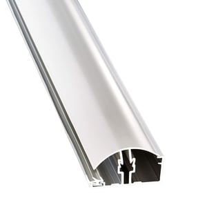 A4 PVC Klemmprofil | Randprofil | 10 + 16 mm | Kunststoff | Weiß | 6,00 m