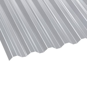 Acrylglas Spundwandplatte klar, 1,50 mm, schraeg von oben, Profil 76/18, glatte Oberflaeche