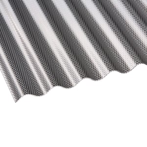 Acrylglas Wellplatte | 76/18 | 3,00 mm | Graphit | Wabenstruktur | 3,00 m