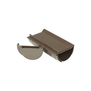 Ausgleichsverbinder PVC braun, Hauptansicht, halbrunde Form