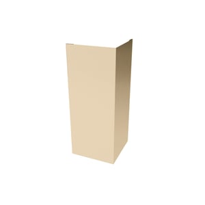 Außenecke aus Stahl 0,50 mm Hellelfenbein RAL 1015, 25 µm Polyester Beschichtung, Hauptansicht