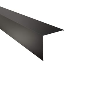 Außenecke Tiefschwarz RAL 9005, Stahl 0,50 mm, Hauptansicht schräg von oben