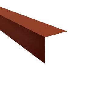 Außenecke aus ziegelrotem Stahl, 0,50 mm stark, 35 µm Mattpolyester beschichtet, Hauptansicht