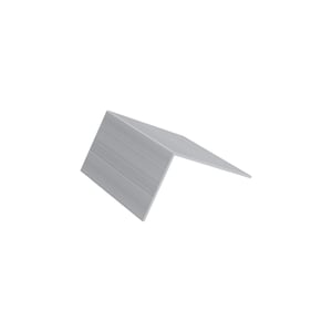 Bremswinkel aus blankem Aluminium, Seitenansicht schraeg von oben