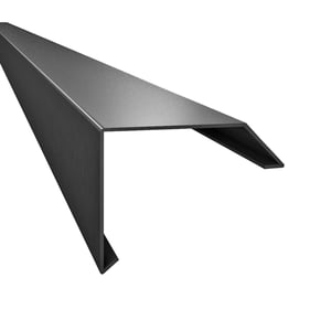 Dachrandprofil ISOS aus anthrazitgrauem Aluminium, 1,50 mm stark, in Hauptansicht