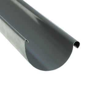Dachrinne aus Stahl, graphitfarben, mit 50 µm Polyurethan beschichtet, Hauptansicht