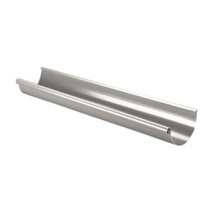Dachrinne aus Stahl, Graualuminium RAL 9007, 50 µm Polyurethan-Beschichtung, Hauptansicht