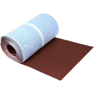 Dichtband für Schornstein, Bitumen, rotbraun RAL 8012, Rolle mit blauer Schutzfolie