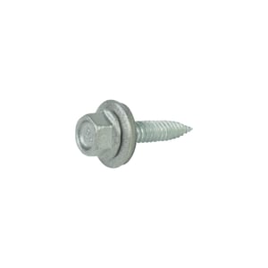 Edelstahlschraube mit Sechskantkopf und Dichtscheibe, graualuminium