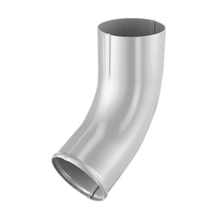 Fallrohrauslauf aus Stahl, weißaluminium RAL 9006, 50 µm Polyurethan-Beschichtung, Hauptansicht
