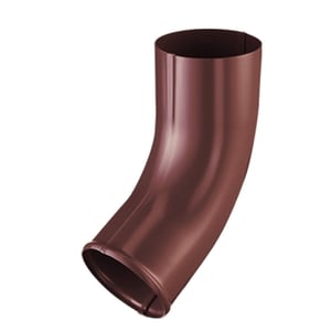 Fallrohrbogen aus Stahl, schokoladenbraun RAL 8017, 50 µm Polyurethan-Beschichtung