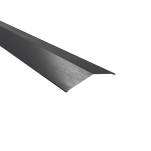Firstblech flach 14,5x14,5 cm dunkelgrau, 150 Grad Winkel, 0,50 mm Stahl, Mattpolyester