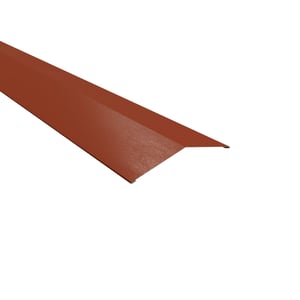 Firstblech flach Ziegelrot 14,5 x 14,5 cm mit 150° Winkel, Seitenansicht