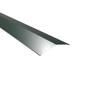 Firstblech flach Aluminium Moosgrün, 0,70 mm, 150 Grad Winkel, Hauptansicht