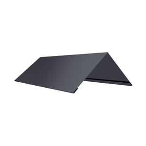 Firstblech flach Graphitgrau RAL 7024, 0,50 mm Stahl, 140 Grad Winkel, freigestellt