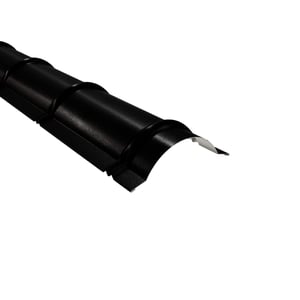 Firstblech halbrund, schwarz, 0,50 mm Stahl, 35 µm Mattpolyester Beschichtung