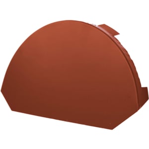 Firstblechendstück klein, kupferbraun RAL 8004, Stahl 0,50 mm, Polyester 25 µm