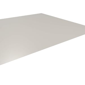 Flachblech Reinweiß RAL 9010, 0,50 mm Stahl, schräg von oben