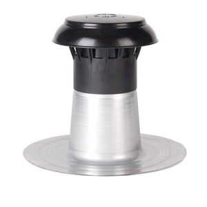 Flachdachentlüfter von DACHPROTECT, Aluminium und Kunststoff, schwarz und silber-metallic, Hauptansicht
