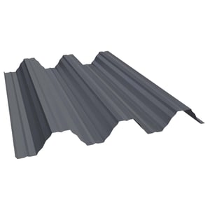Hochprofil T92P Dachblech Graphitgrau 0,50 mm, Hauptansicht mit 25 µm Polyesterbeschichtung