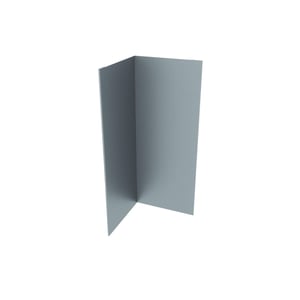 Innenecke aus Stahl, Fehgrau RAL 7000, 0,50 mm Stärke, 25 µm Polyesterbeschichtung, Hauptansicht