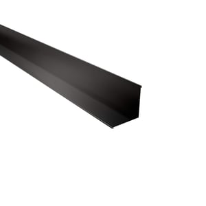 Innenecke Tiefschwarz RAL 9005 aus Stahl 0,50 mm, Hauptansicht schraeg von oben