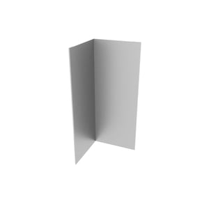 Innenecke aus Stahl 0,75 mm in Weißaluminium RAL 9006, 50 µm PURLAK beschichtet, Hauptansicht