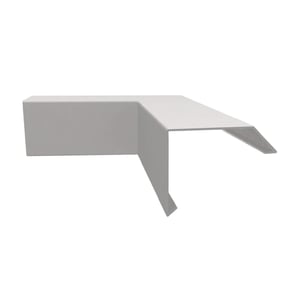 Innenecke ISOS aus Aluminium, Weißaluminium RAL 9006, Seitenansicht