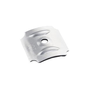 Aluminium Kalotte Profil 177/51, blank, mit zentraler Bohrung und zwei Sicken, Hauptansicht