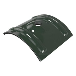 Kalotte Profil 18/1064 aus Aluminium in Chromoxidgrün (RAL 6020) mit Bohrung, Hauptansicht