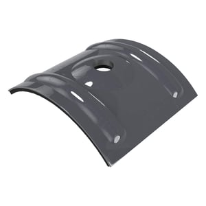 Kalotte Profil 18/1064 aus graphitgrauem Aluminium (RAL 7024) mit Bohrung, Hauptansicht