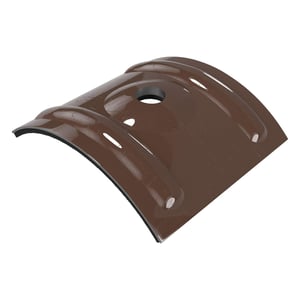 Kalotte Profil 18/1064 aus Aluminium in Sepiabraun (RAL 8014) mit Bohrung, Hauptansicht