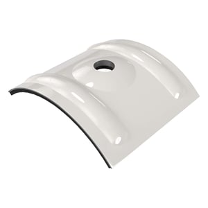 Kalotte Profil 18/1064 aus Aluminium Grauweiß RAL 9002 mit Dichtung und Schraubenloch