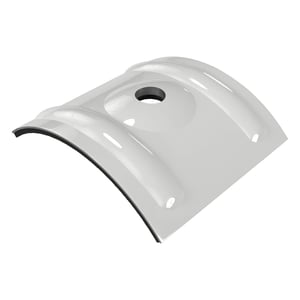 Kalotte Profil 18/1064 aus Aluminium in Weißaluminium (RAL 9006) mit Dichtung, Hauptansicht