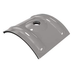 Kalotte Profil 18/1064 aus Aluminium Graualuminium RAL 9007, Hauptansicht mit Bohrung