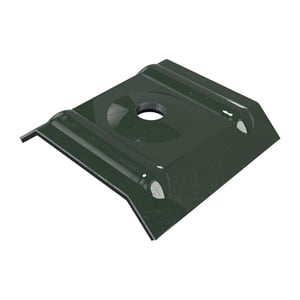 Kalotte Profil 20/1100 aus Aluminium in Chromoxidgrün (RAL 6020) mit Bohrung, Hauptansicht