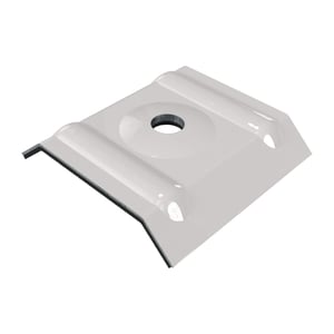 Kalotte Profil 20/1100 aus lichtgrauem Aluminium (RAL 7035) mit Bohrung, Hauptansicht