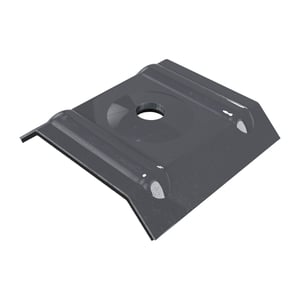 Kalotte Profil 20/1100 aus graphitgrauem Aluminium (RAL 7024) mit Bohrung, Hauptansicht